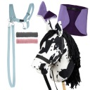 Набір Skippi - Hobby Horse Karo - пегий - Вересовий килимок - Синій недоуздок