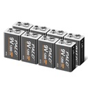 8 szt. 1200 mAh akumulator 9 V Li-ion Crown Micro USB 6F22 9 V akumulator