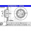 ДИСК ATE POWER DISC BMW E39 520 ЗАД 24.0320-0154 зображення 2