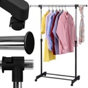 ВЕШАЛКА НА КОЛЕСАХ ПОЛКА ДЛЯ ОДЕЖДЫ ОБУВИ ШКАФ РЕГУЛИРУЕМАЯ ПОДСТАВКА