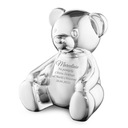 Серебряная копилка, большой плюшевый мишка с гравировкой, бесплатный подарок на крещение годовалому ребенку