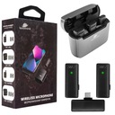 2 беспроводных петличных микрофона Spacetronik в футляре USB-C, черные
