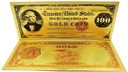 100 Dolarów 1882 Pozłacany Banknot Kolekcjonerski Stan opakowania oryginalne