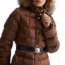 LIU JO - Ocieplany płaszcz z paskiem Brown L Kod producenta MF3061T3130X053344
