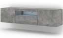 AURA 150 отдельностоящая, подвесная, бетон + шкаф для ТВ со светодиодной подсветкой