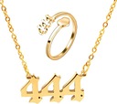 Angel Number Necklace, Dainty 18K Gold Plated Number 111 222 333 444 ...