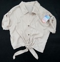 Итальянская блузка, рубашка с завязками, ЛИОЦЕЛЛ, пуговицы БЕЖЕВЫЕ.
