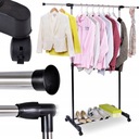 ШКАФ НА КОЛЕСАХ, ВЕШАЛКА ДЛЯ ОДЕЖДЫ, ОБУВИ, РЕГУЛИРУЕМАЯ, ТОЛСТЫЕ ТРУБКИ