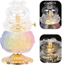 Buddyjska lampa, lampa olejowa, lampa naftowa, Materiał szkło