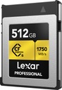 Lexar CFexpress Type B Pro Gold R1750/W1500 512GB + čítačka Kód výrobcu LCXEXPR512G-RNENG