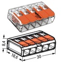 WAGO 221-415 Соединитель для быстроразъемных соединений 5x0,2-4 мм 1 шт.