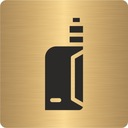 Пиктограмма сжигания зоны B | Золотая информационная пластина Ультрафиолетовая печать