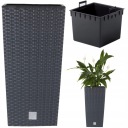 ЦВЕТОЧНЫЙ ГОРШОК RATO DRTS240 АНТРАЦИТОВАЯ ВСТАВКА 24см