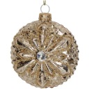 РОЖДЕСТВЕНСКИЕ ШАРЫ, СТЕКЛЯННЫЕ ФОРМЫ, ЦВЕТОК, 8 см