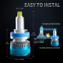 ЛАМПОЧКИ DO ФАР LED (СВІТЛОДІОД) H11 IP68 ВОЛОГОСТІЙКЕ ЛАМПОЧКИ АВТОМОБІЛЬНИЙ 30  (18016252349) фото min 6