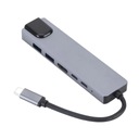 ХАБ USB-C -> HDMI 2xUSB 3.0 RJ45 LAN PD MacBook M1 АДАПТЕР 6 в 1 Thunderbolt