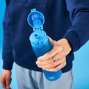 Синяя бутылочка для воды для мальчика, которую можно взять в школу в поездку ATEST ION8 0,5 л