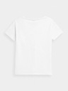 4F Tričko Bavlnené tričko v tvare TSD352 > L Dominujúca farba biela