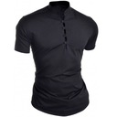 Мужская повседневная рубашка с воротником-стойкой, комфортные тонкие цвета