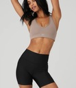 Спортивный бюстгальтер Alo Yoga бежевый AIRLIFT RIBBED S