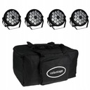 НАБОР 4x ЦВЕТОВОЙ ОТРАЖАТЕЛЬ МЕТАЛЛ БЕСШУМНЫЙ PAR LED 18x12 RGBWA КРЫШКА