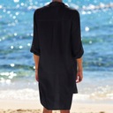 Plážová plážová košeľa s dlhým rukávom Celková dĺžka 89 cm