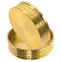 2 PIECES GOLDEN MOSIADZ ASHTRAY STYLIZED CIRCLE ATTEMPT DO AT HOME I BIURA  photo 6