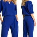 DAMSKI KOMBINEZON KOBIECY ELEGANCKI KRÓTKI RĘKAW LUŹNY LEKKI CHABROWY 40 L