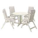 IKEA BONDHOLMEN Stôl a 4 ks stoličiek biela/béžová Froson/Duvholmen béžová