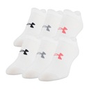 UNDER ARMOUR DÁMSKE PONOŽKY ESSENTAIL NS 6P WH S