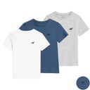 КОМПЛЕКТ ДЛЯ МАЛЬЧИКОВ 4F ДЕТСКАЯ ФУТБОЛКА ИЗ ХЛОПКОВОГО ПЭ НАБОР, 3 ПАКЕТА 164