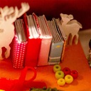 Miniatúrny vianočný domček DIY Vianoce Efekty LED podsvietenie