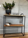 консоль, туалетный столик INDUSTRIAL LOFT BLACK 90X25X90 CRAFT OAK GOLD