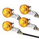 LUCES DIRECCIONALES MOTOCICLETA CROMO CAFE CHOPPER M10 