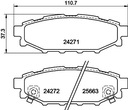 ZAPATAS DE FRENADO PARTE TRASERA 8DB 355 012-261 HELLA PAGID 