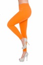 Женские хлопковые леггинсы с завышенной талией, приталенные, оранжевые, 2XL