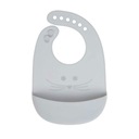 Lassig Нагрудник силиконовый с карманом - серый