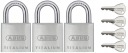 3 ТИТАЛОВАЯ СИСТЕМА ABUS 1-КЛЮЧЕВЫЕ НАВЕСНЫЕ ЗАМКИ 727 40MM