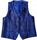 Chabrowa Modrá vesta do obleku s kaskádovou kravatou veľ. 44 Kód výrobcu Kamizelka/1/44