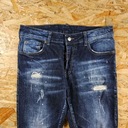 Džínsové nohavice DSQUARED 2 Modré Slim Dizajnové džínsy Denim 46 Dominujúca farba modrá