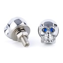 Серебристый хромированный винт номерного знака в форме черепа для мотоцикла