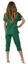 Женская пижама со штанами 3/4, зеленая, V-образный вырез L