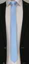 Мужской однотонный галстук «Селедка» — 5 см — Angelo di Monti — Небесно-голубой