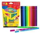 Маркеры двусторонние Colorino в кисточке, 12 цветов.