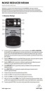 NR300 Шумоподавитель Шумоподавитель Гитарный эффект Behringer КАБЕЛЬ