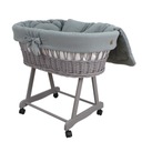 СЕРАЯ Плетеная корзина «Мозес» ЗЕЛЕНЫЙ Муслин