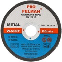 TARCZA DO CIĘCIA METALU INOX 115x1,2 FELMAN MOCNA