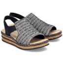 Женские сандалии Rieker 62971-00 BLACK COMBINATION черный EKO SKIN R.39