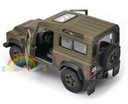 Land Rover Defender 1:34 -39 WELLY vojenský Vek dieťaťa 3 roky +