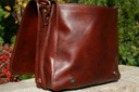 Pánska taška cez rameno kožená veľká hnedá talianska A4 Dominujúca farba hnedá